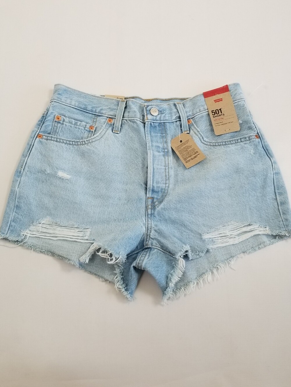 Levi's 501 Denim Shorts High Rise Button Fly Size 29 NWT